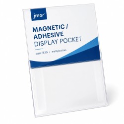 Tasca porta avvisi magnetica o adesiva in PETG trasparente JMAR
