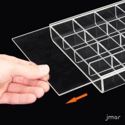 Scatola in plexiglass con scomparti  | Acquista online su jmarshop.com